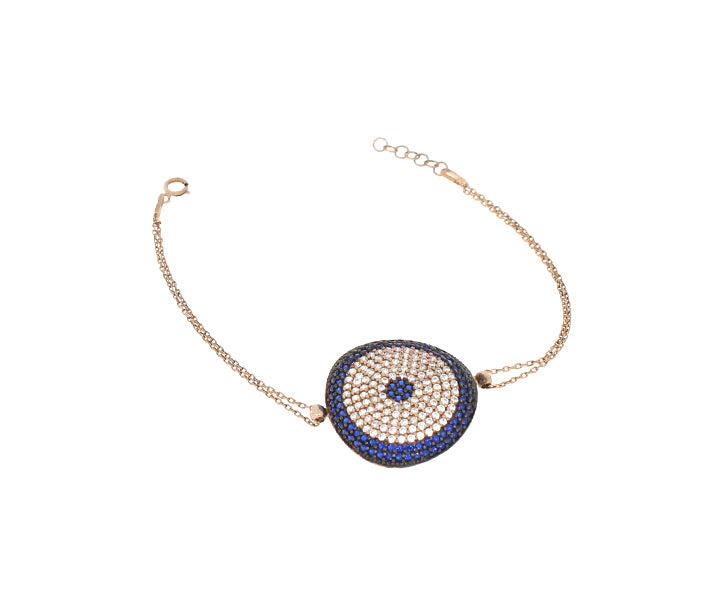 Damenarmband Nazar mit Steinen Rose