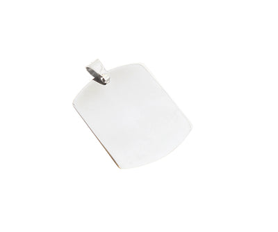 Gravurplatten Anhänger Stahl "Oval" hochglänzend