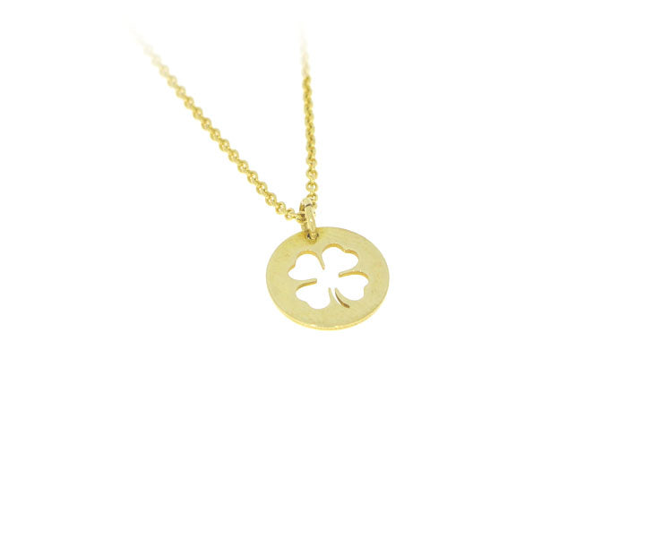 Kette mit Kleeblatt Anhänger Silber (vergoldet)
