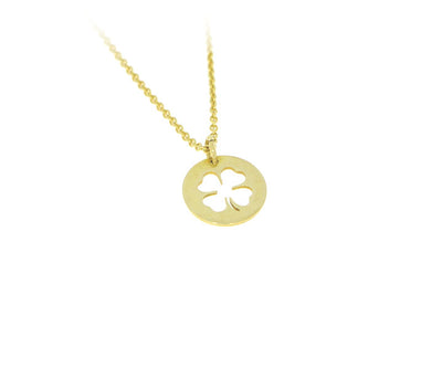Kette mit Kleeblatt Anhänger Silber (vergoldet)