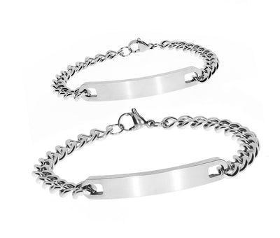 ID Armband für Partner (2 Stück) mit Gravur
